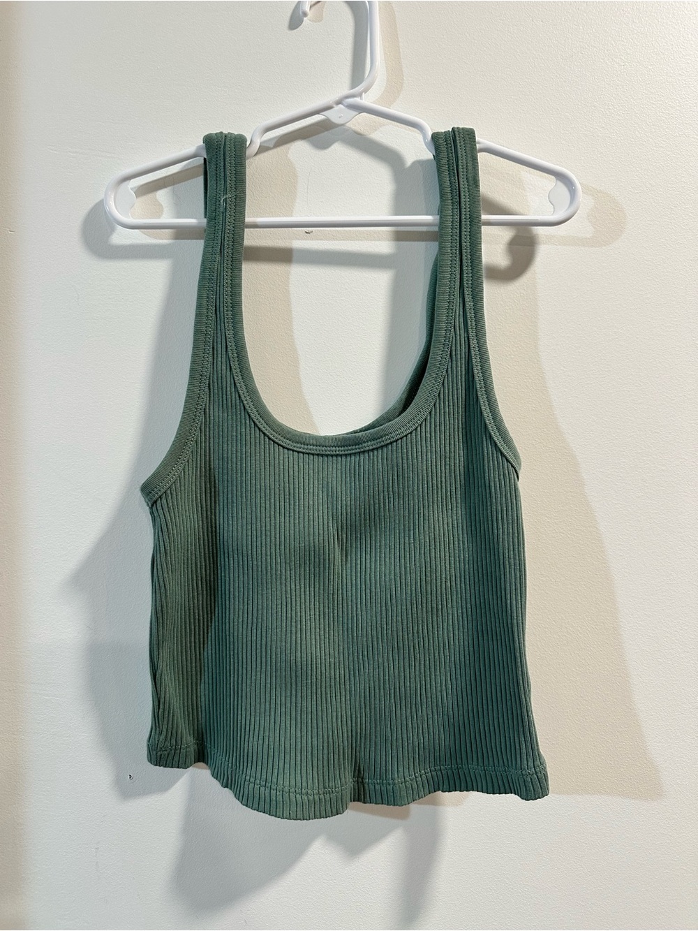 Old Navy Ribbed Scoop Tank Top - Sage Green